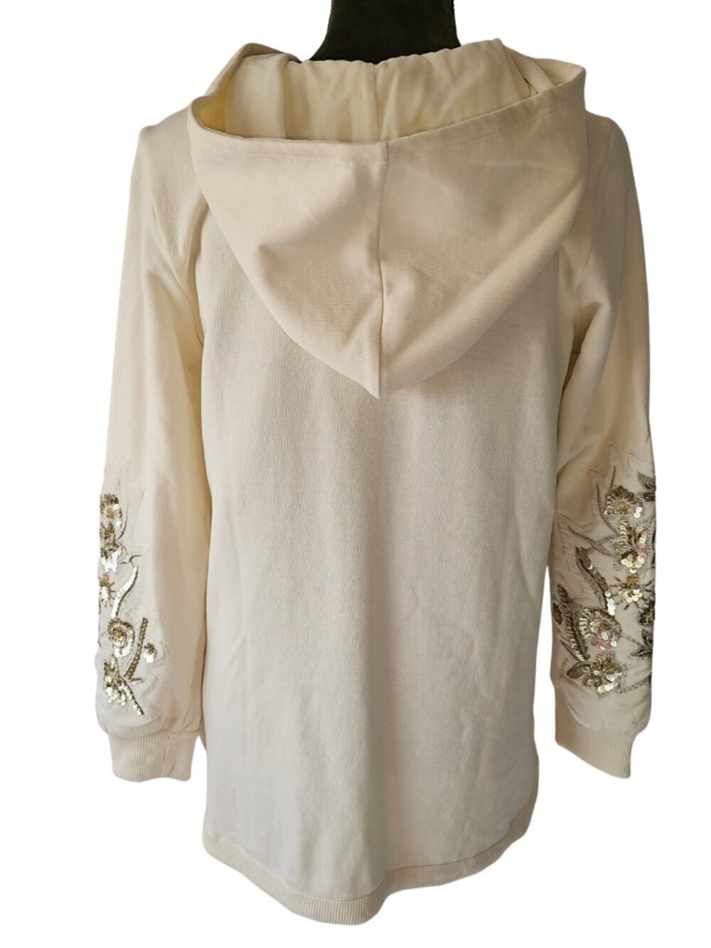 Soft Surroundings Orquesta Tunic Sweatshirt, Cream, Size XS - Picture 2 of 5